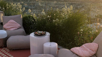 At Peace in Greece - beautiful Boutique Athens Hotel creates an ambient lounge sunset