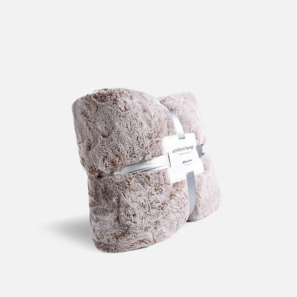 Überwurf - Deluxe-Kunstpelzdecke (Cappuccino)