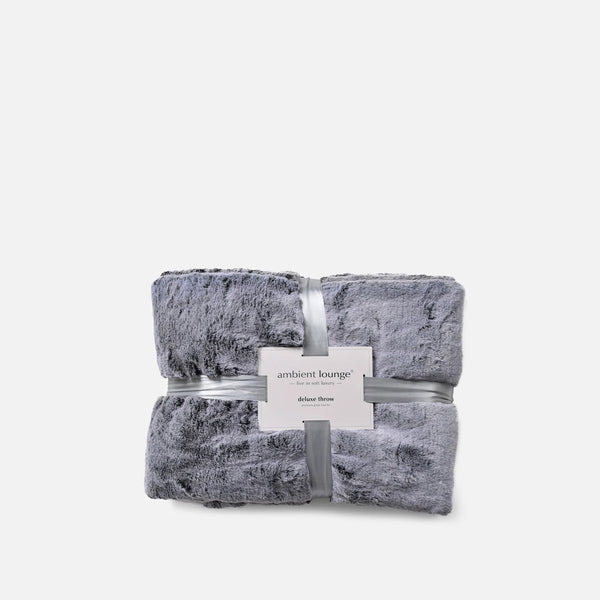 Plaid - Plaid deluxe in pelliccia sintetica (Grigio Sensoriale)