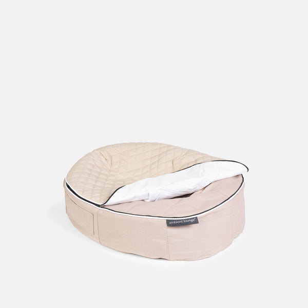 (M) Premium ThermoQuilt Dog Bed (Beige)