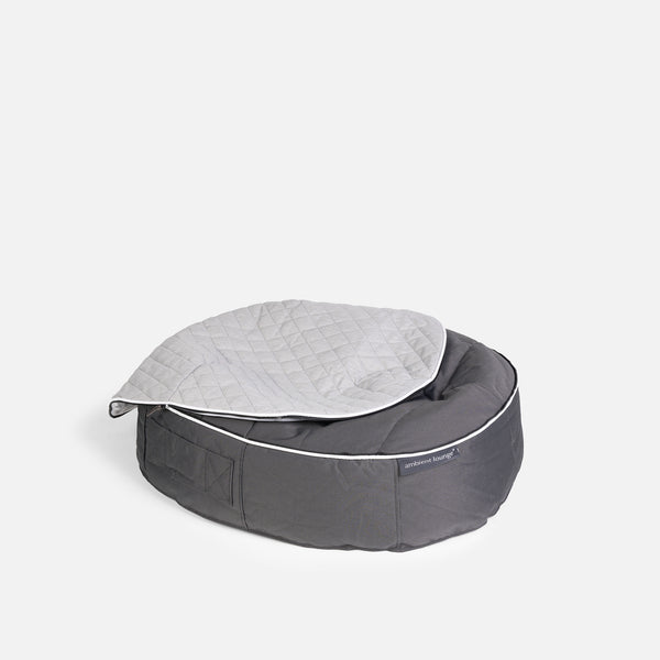 (M) Premium ThermoQuilt Dog Bed (grey)