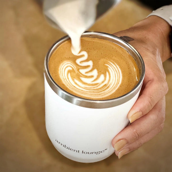 Stainless Steel Drink Cup - White 300ml