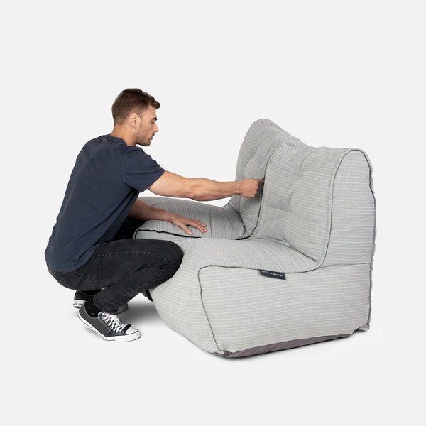 Twin Couch - Silverline (UV Grade AA+)