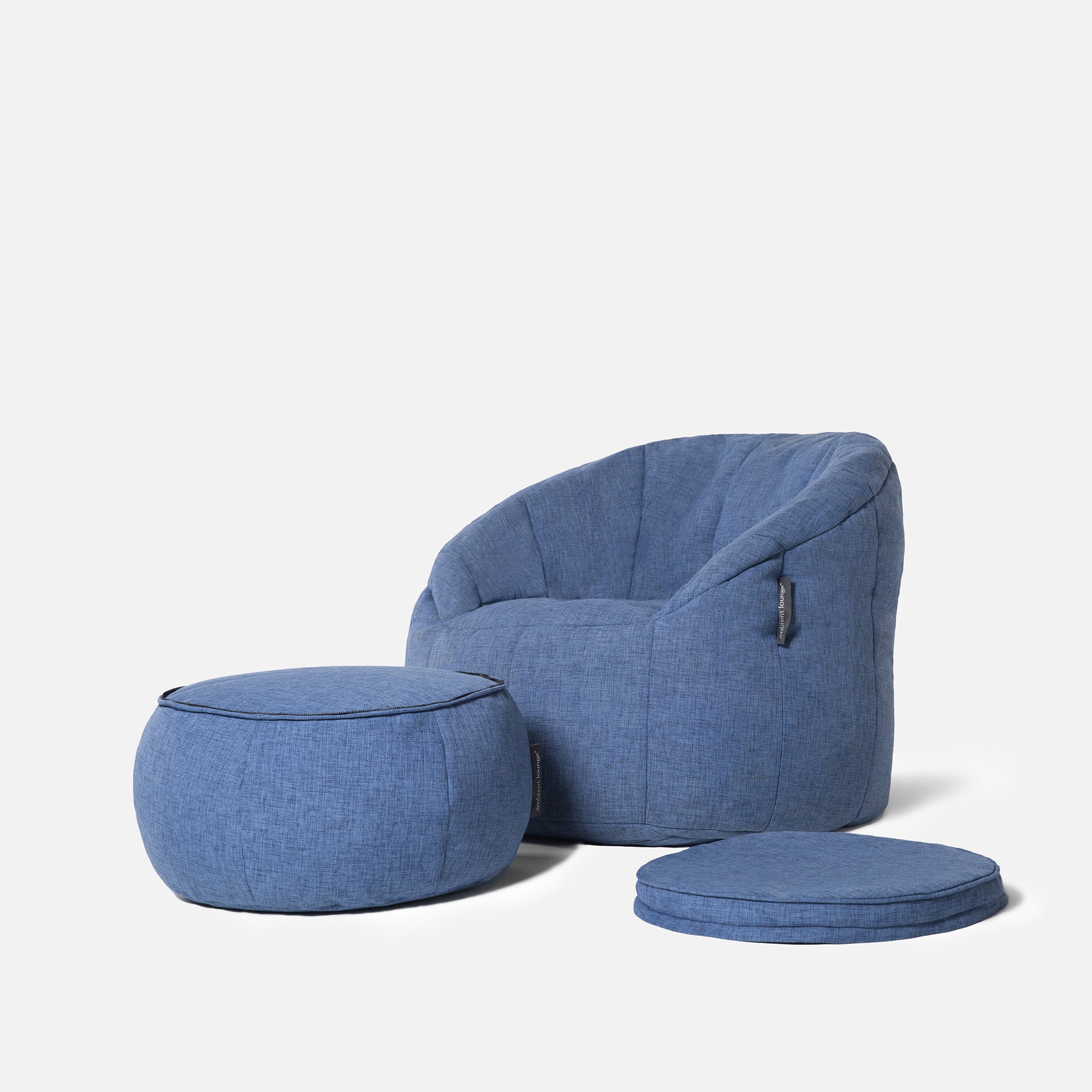 Wing Ottoman - Blue Jazz