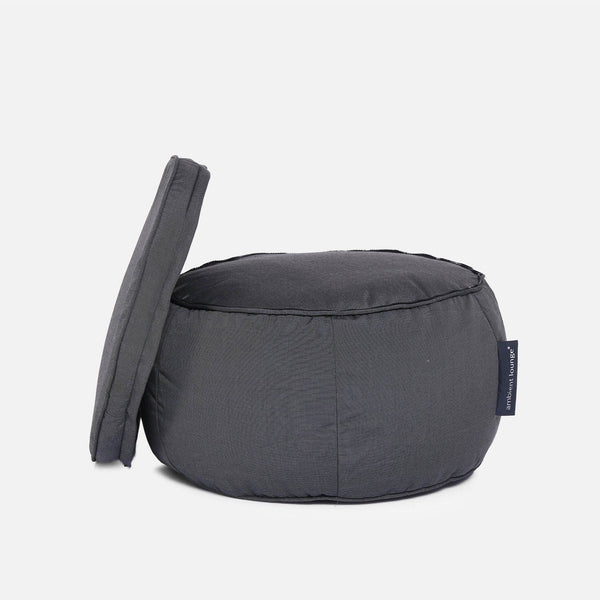 Wing Ottoman - Black Rock (Sunbrella)