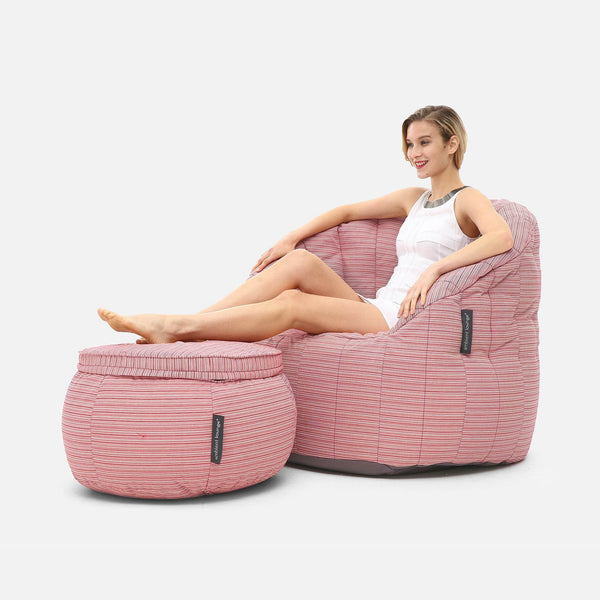 Wing Ottoman - Himbeer-Polo