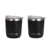 Stainless Steel Coffee Cup - BLACK - Set of 2