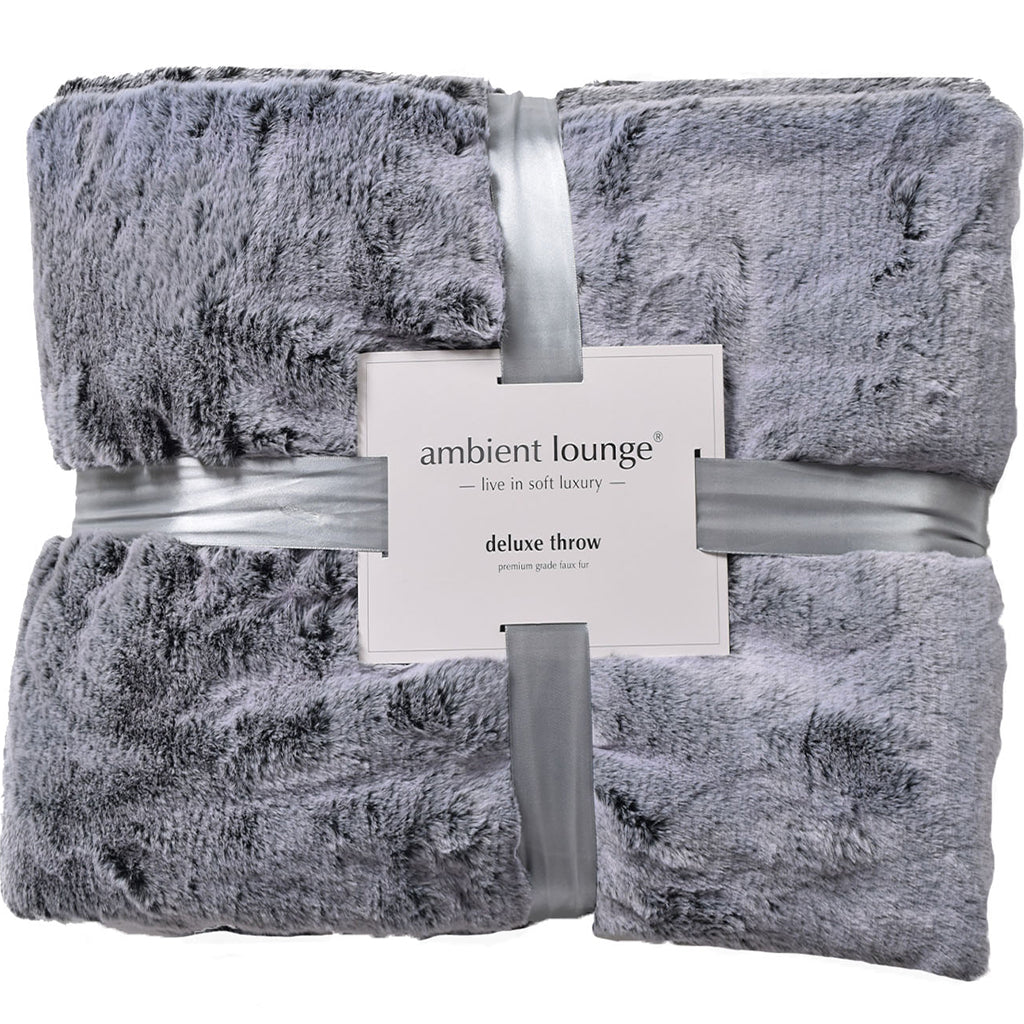 Throw - Deluxe Faux Fur Throw (Sensory Grey)