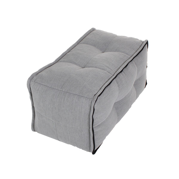 Twin Ottoman Middle Link - Keystone Grey with Linen